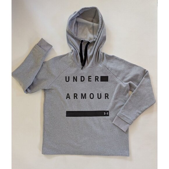 Under Armour Threadborne Fleece Graphic Women’s Grey Hoodie Size Medium - Picture 1 of 7